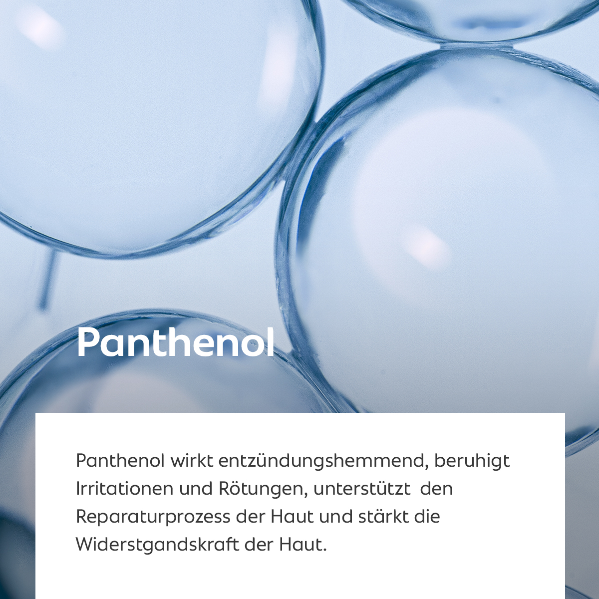 Durchsichtige Blasen in bläulichem Licht, Symbol für beruhigende und regenerierende Wirkung